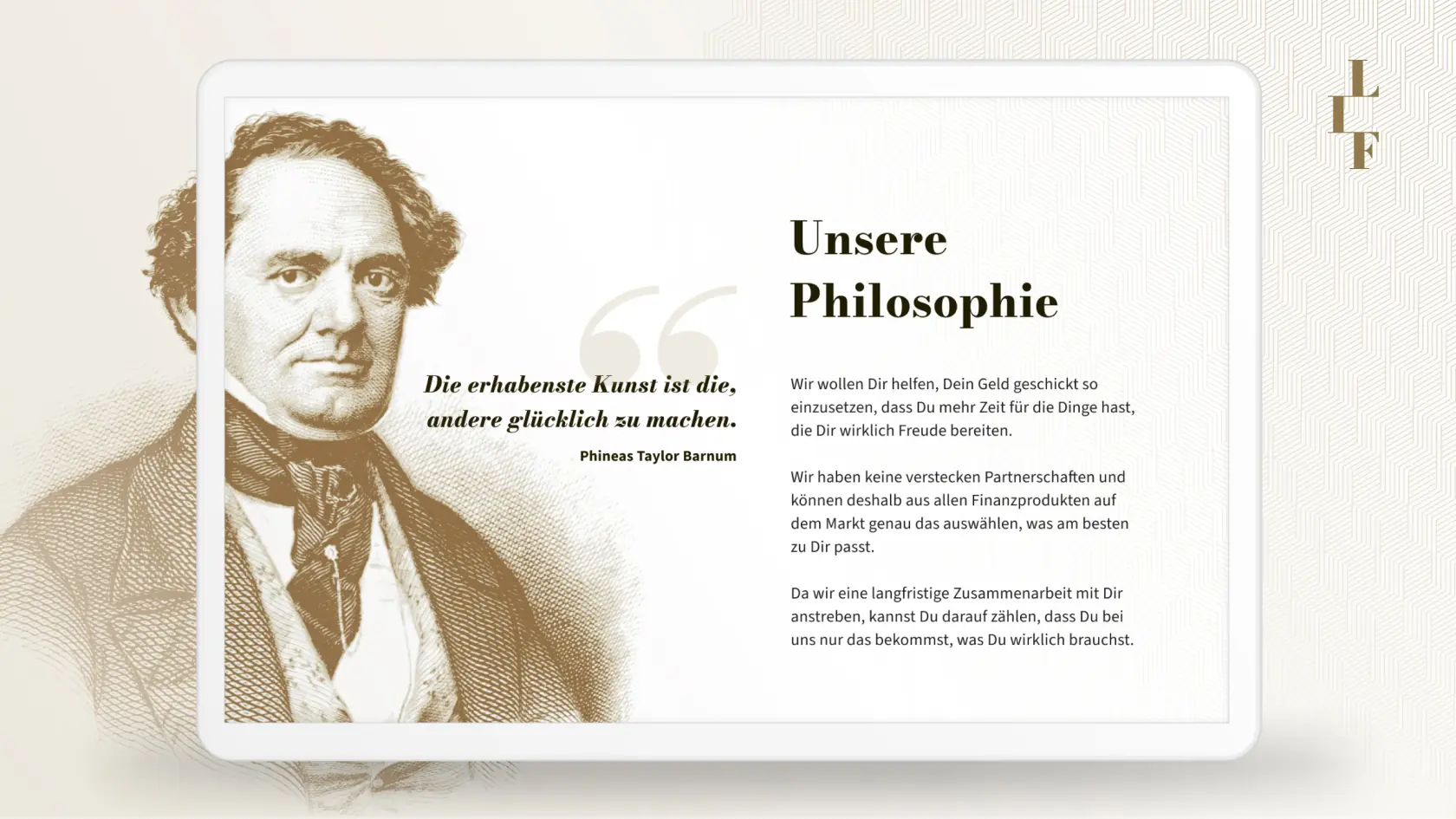 Designprojekt Lorem Ipsum Finanz Mockup Webdesign Philosophie Zitat Phineas Taylor Barnum Designprojekt Lorem Ipsum Finanz Mockup Webdesign Philosophie Zitat Phineas Taylor Barnum
